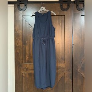 Calia Navy dress size Large Elastic waist midi length